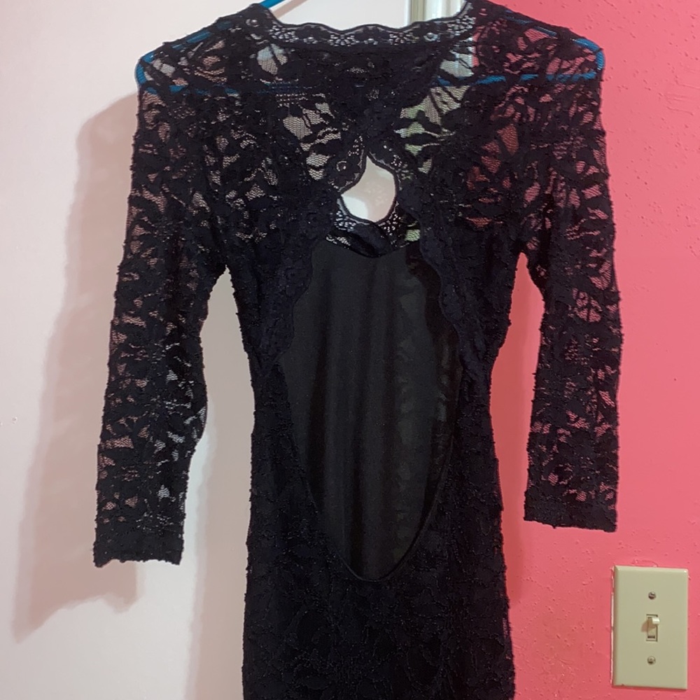 Foreign Exchange Open Back Lace Dress